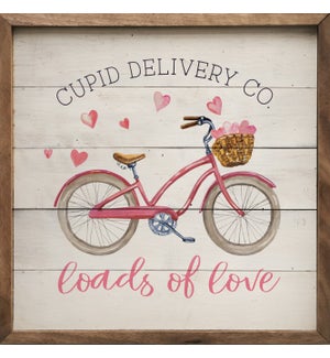 Cupid Delivery Co Bike Hearts Whitewash